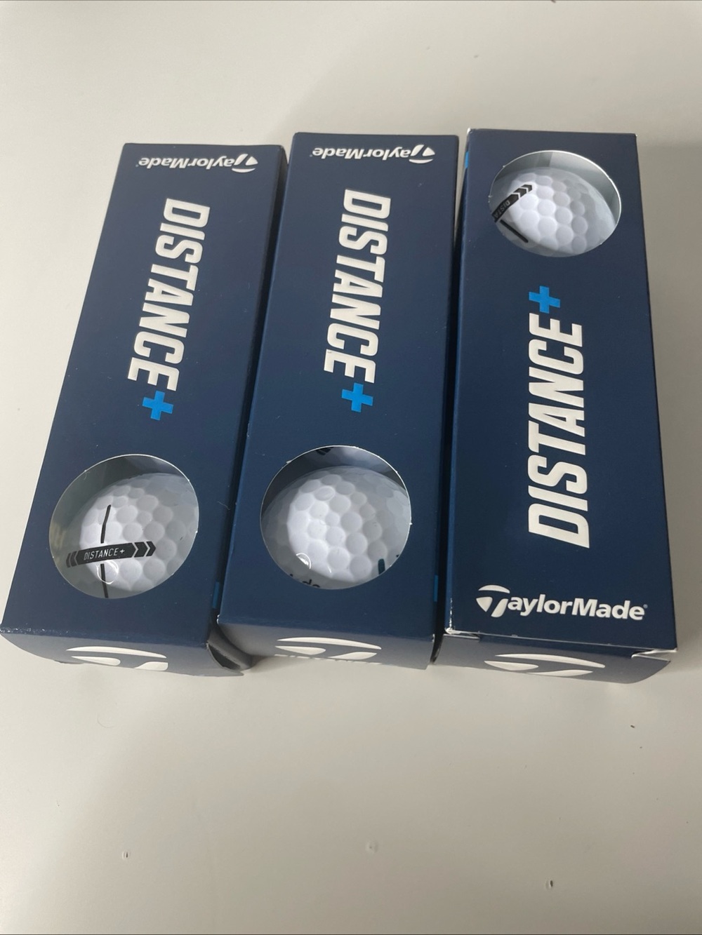 TaylorMade Distance+ Golf Balls - 3 Packs of 3 Balls (9 Golf Balls Total) White